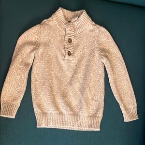 Carter's Cream Mock Neck Sweater Cozy Knit